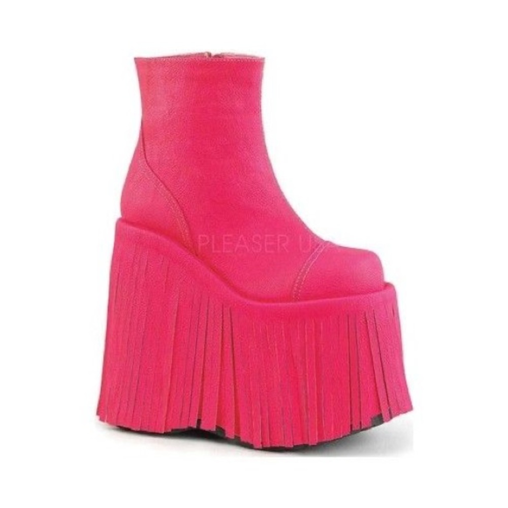 Demonia Dance Kraze Fringed Platform Boots 10